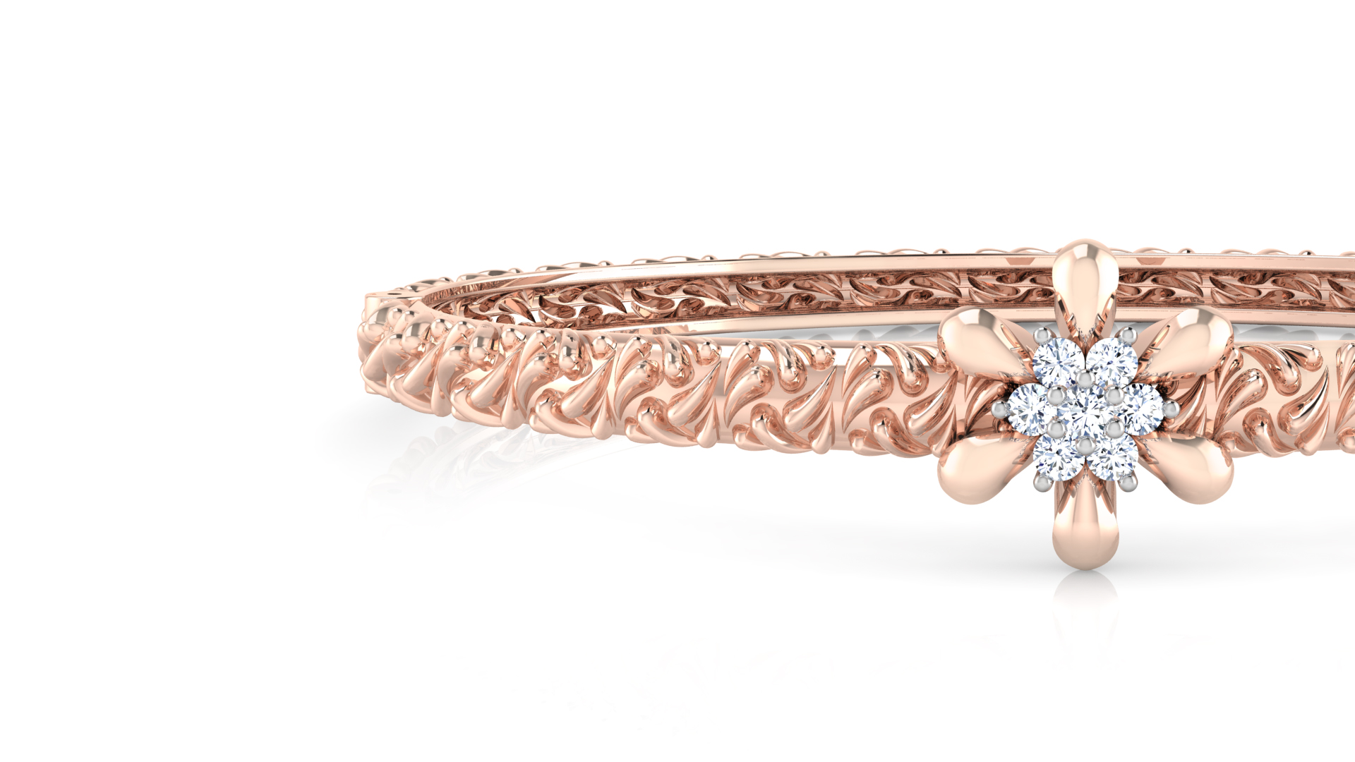 Designer Trendy 18k Gold Kada Bracelet for Girls and Women