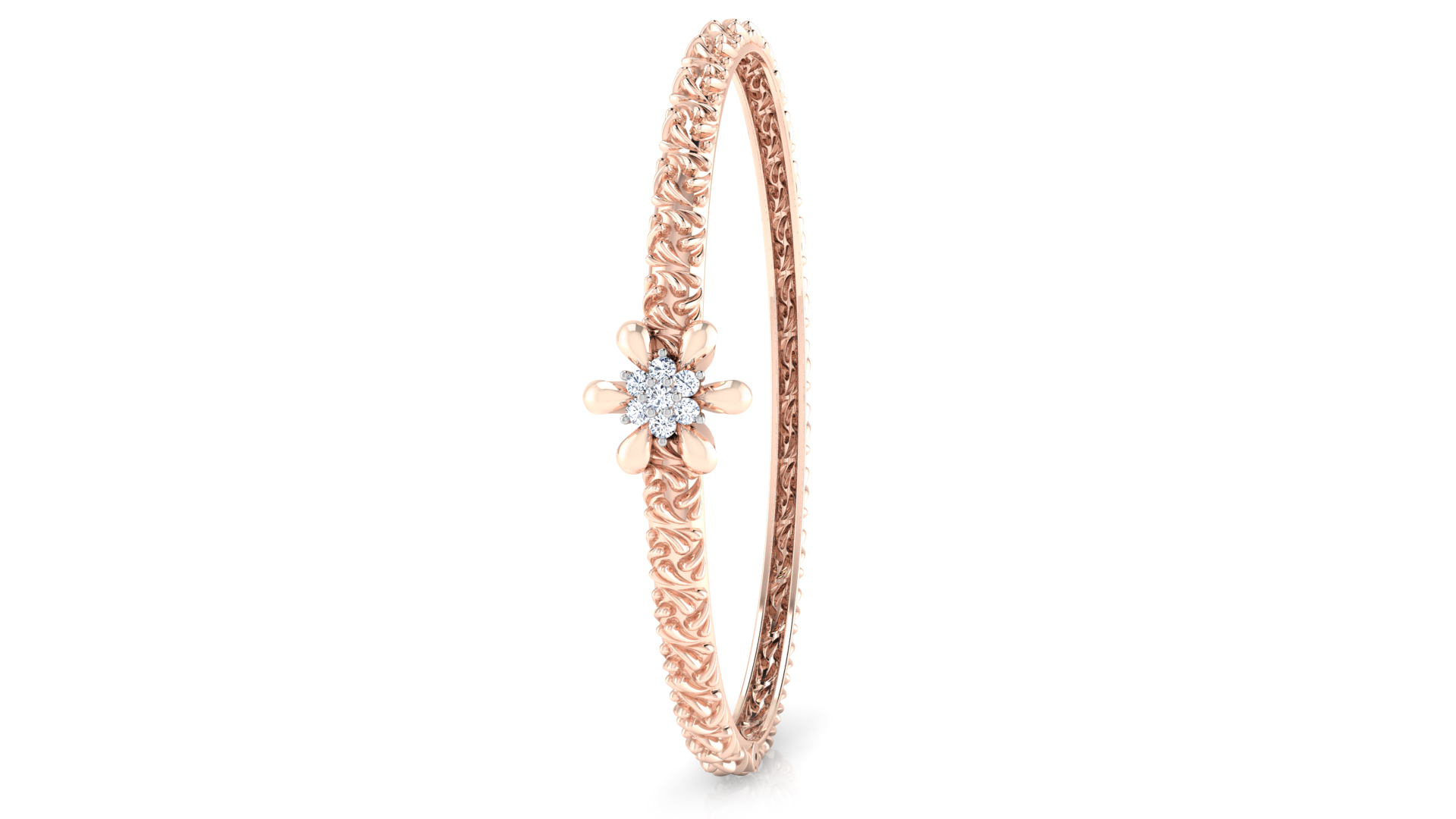 Designer Trendy 18k Gold Kada Bracelet for Girls and Women