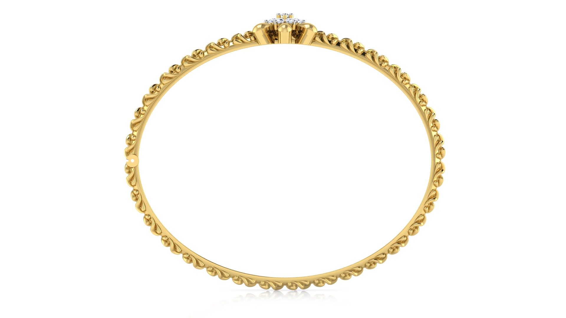 Designer Trendy 18k Gold Kada Bracelet for Girls and Women