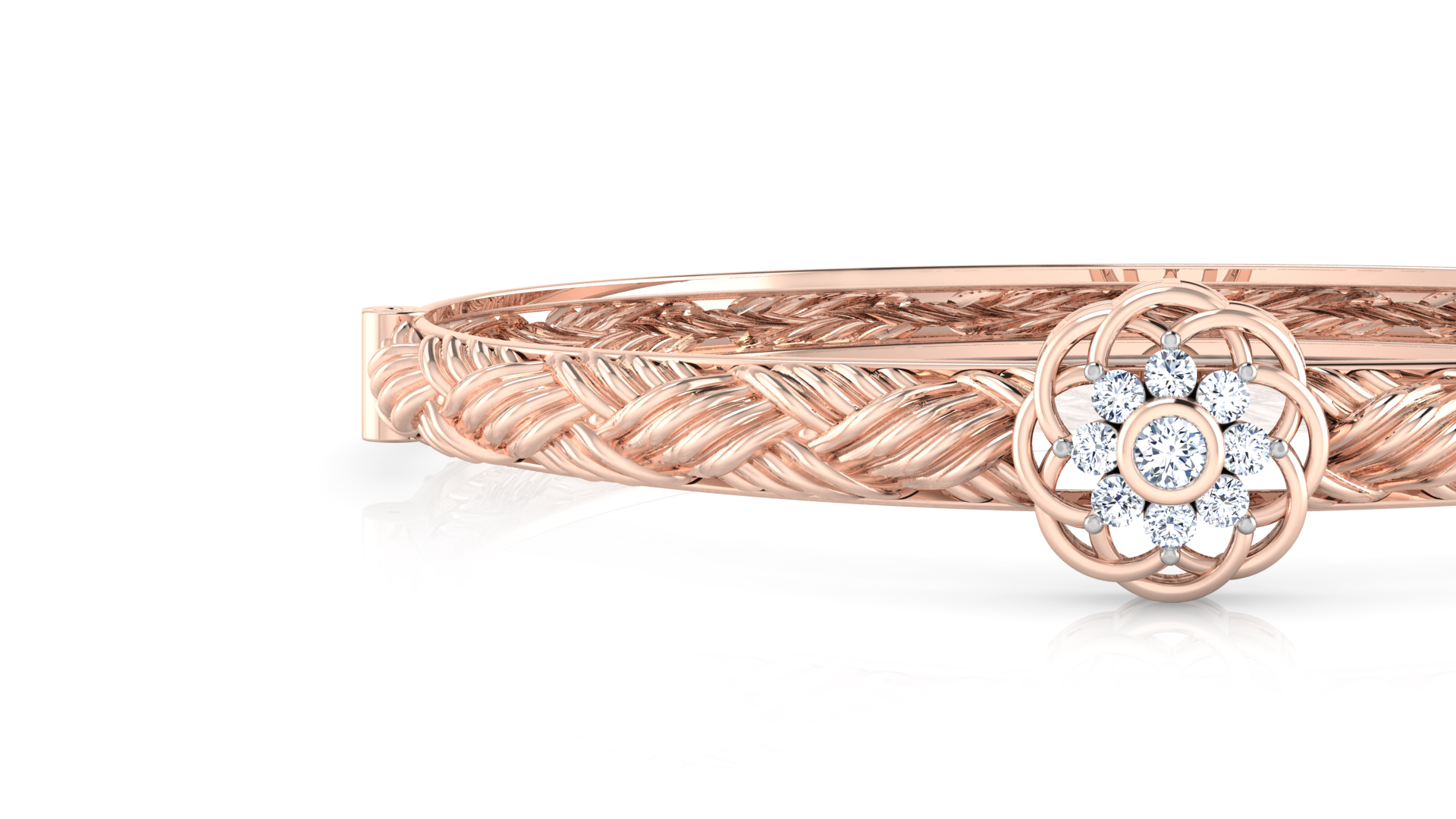 Designer Trendy 18k Gold Kada Bracelet for Girls and Women