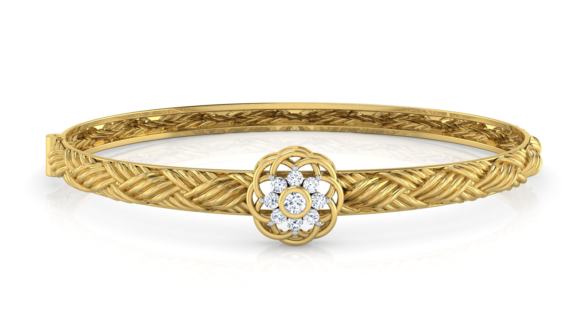 Designer Trendy 18k Gold Kada Bracelet for Girls and Women