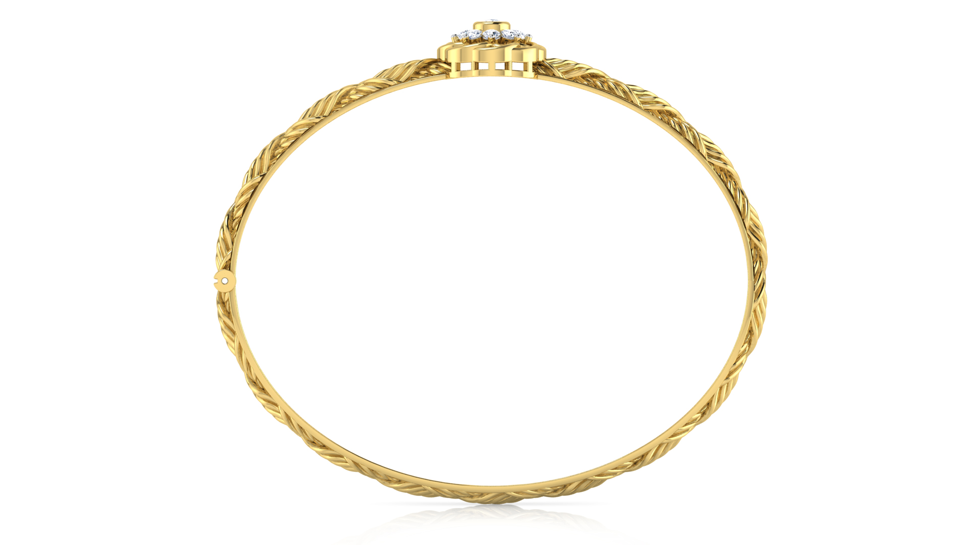 Designer Trendy 18k Gold Kada Bracelet for Girls and Women