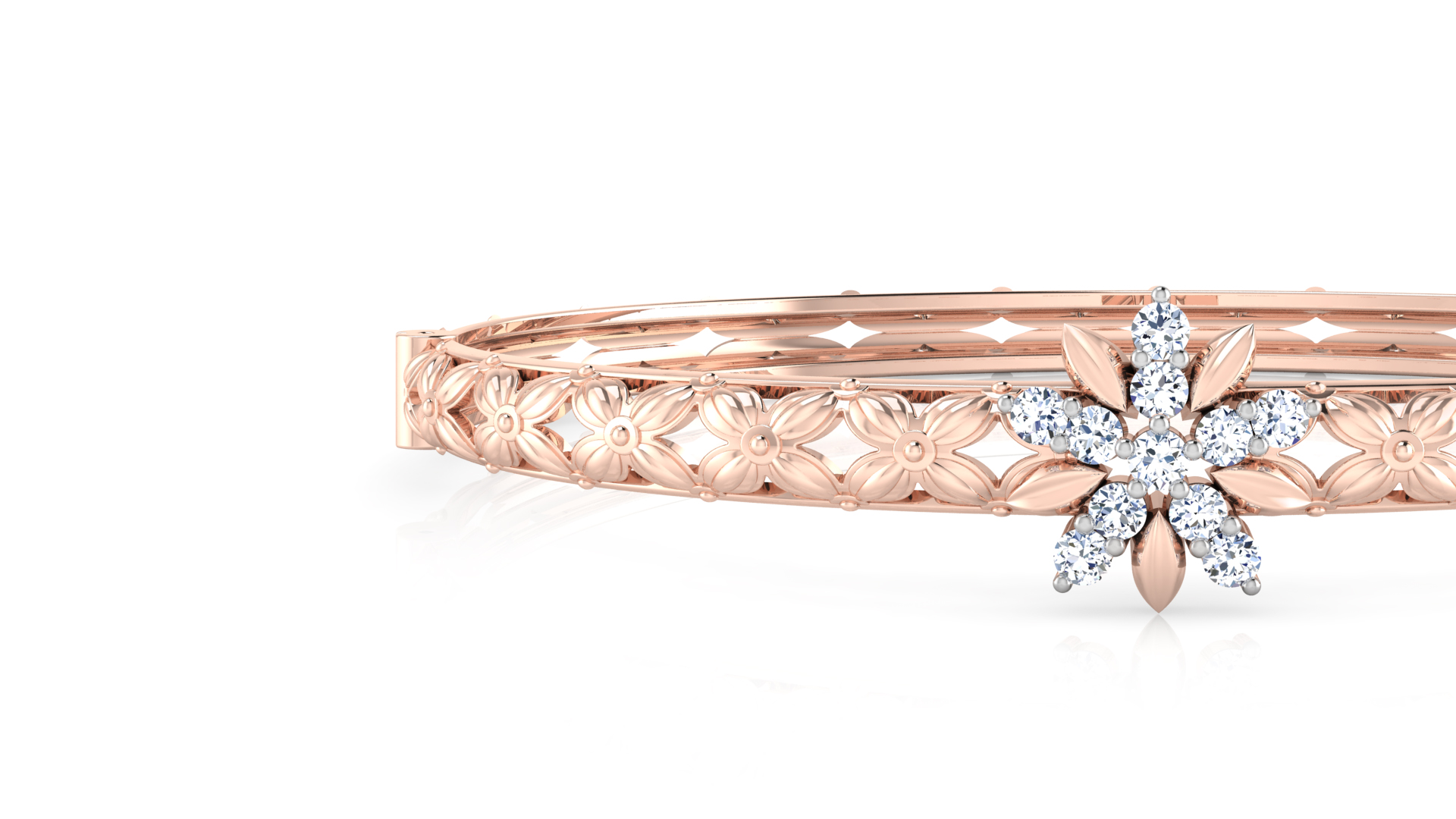 Designer Trendy 18k Gold Kada Bracelet for Girls and Women