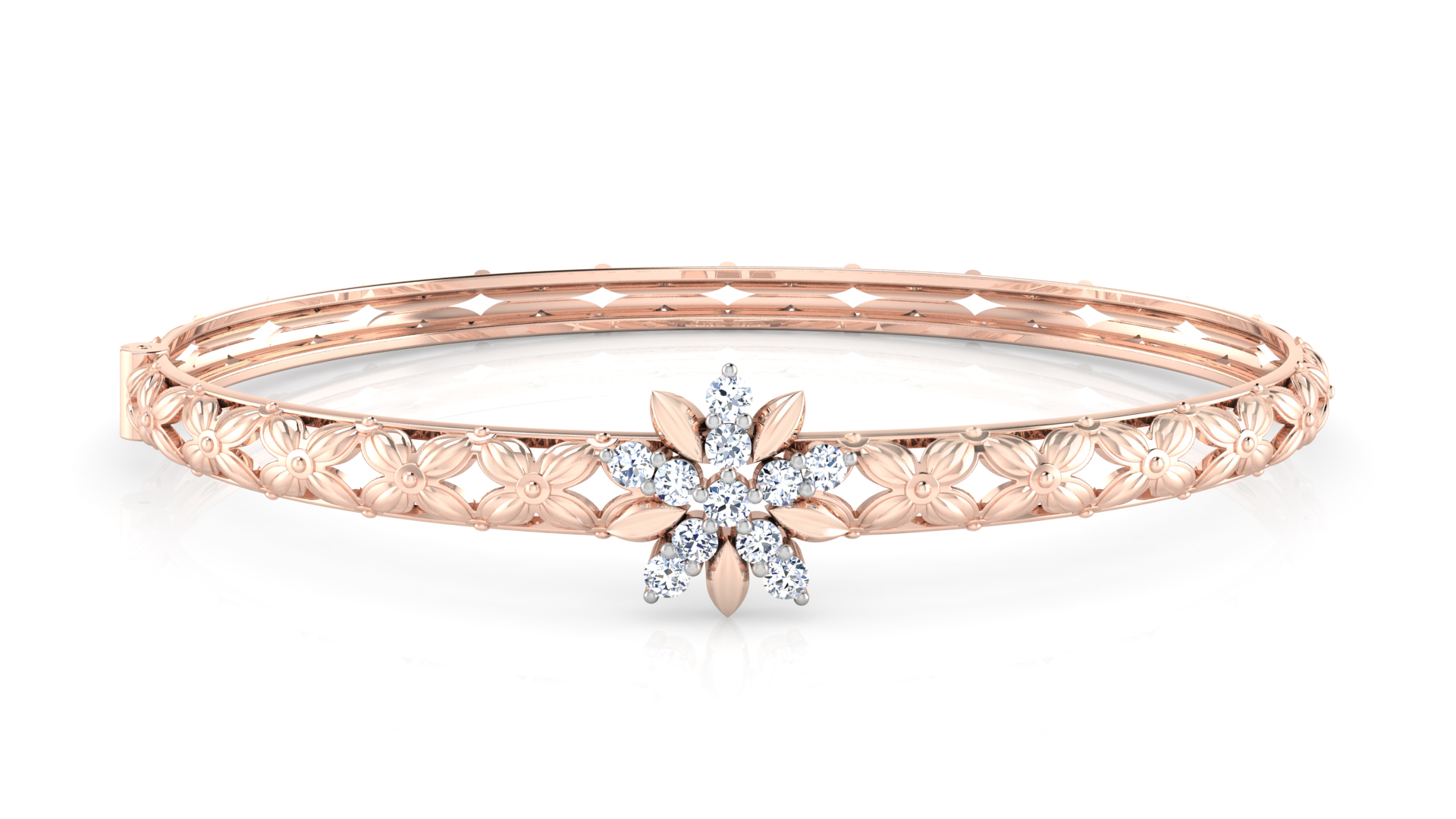 Designer Trendy 18k Gold Kada Bracelet for Girls and Women