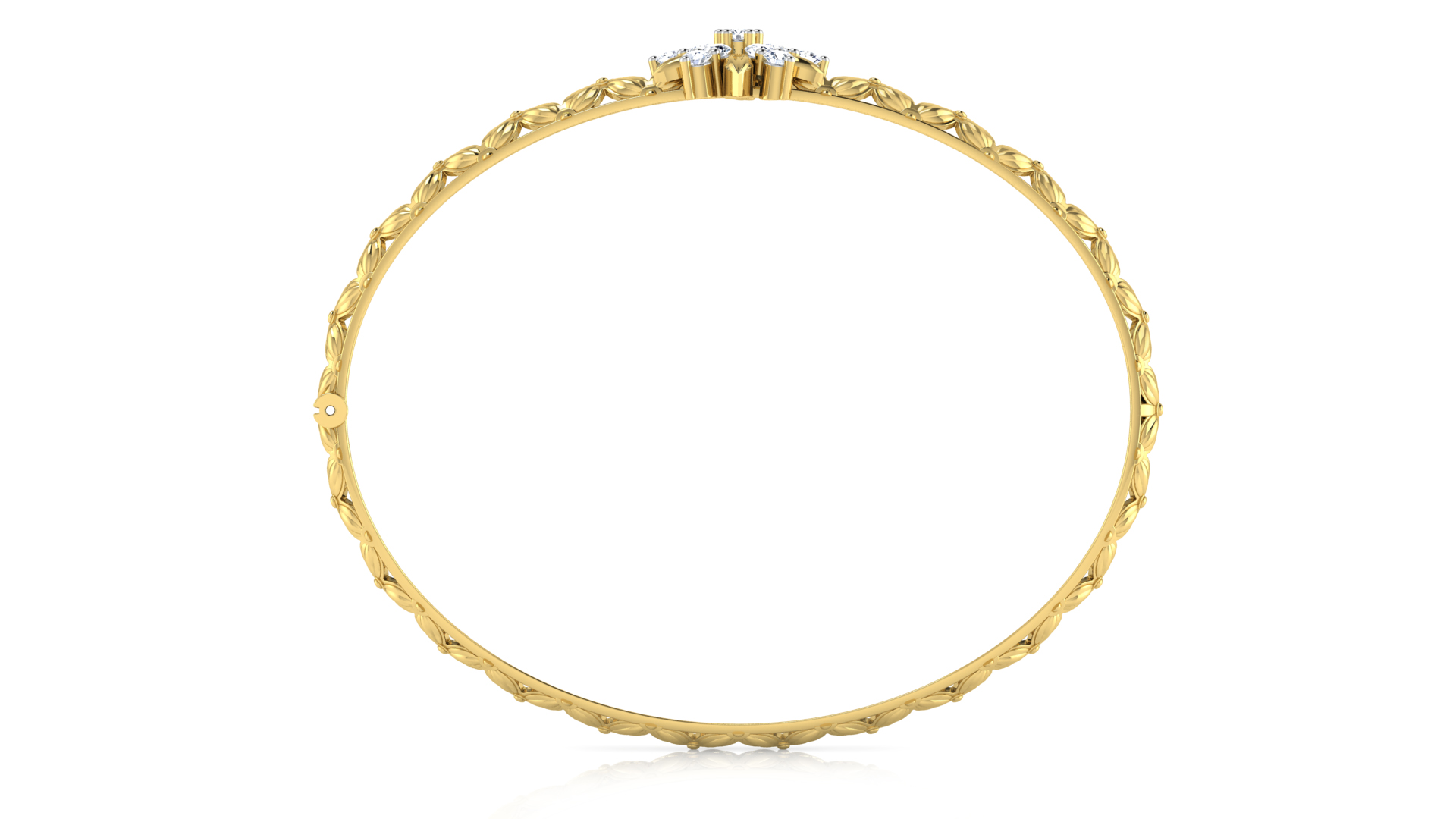 Designer Trendy 18k Gold Kada Bracelet for Girls and Women
