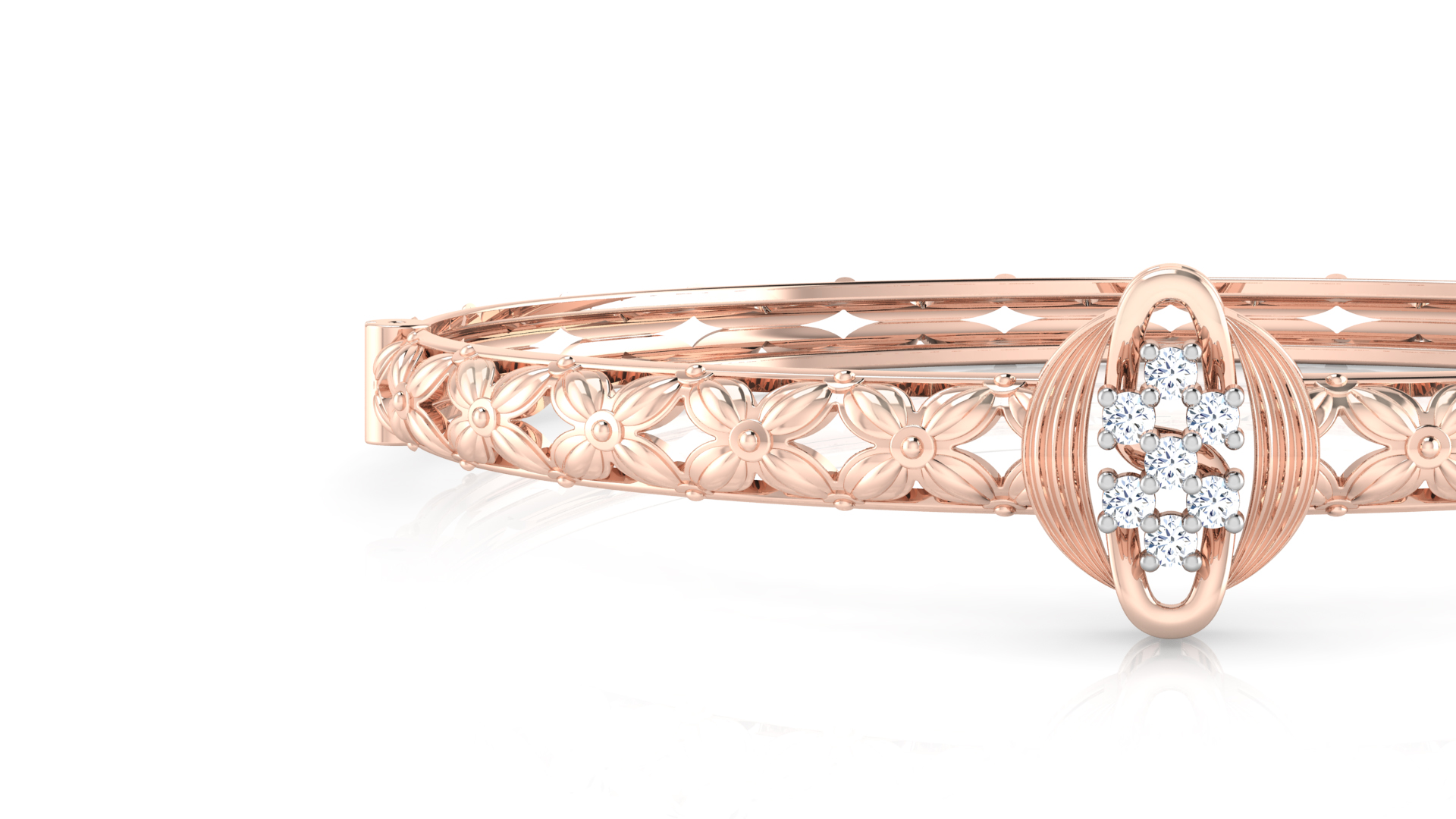 Designer Trendy 18k Gold Kada Bracelet for Girls and Women