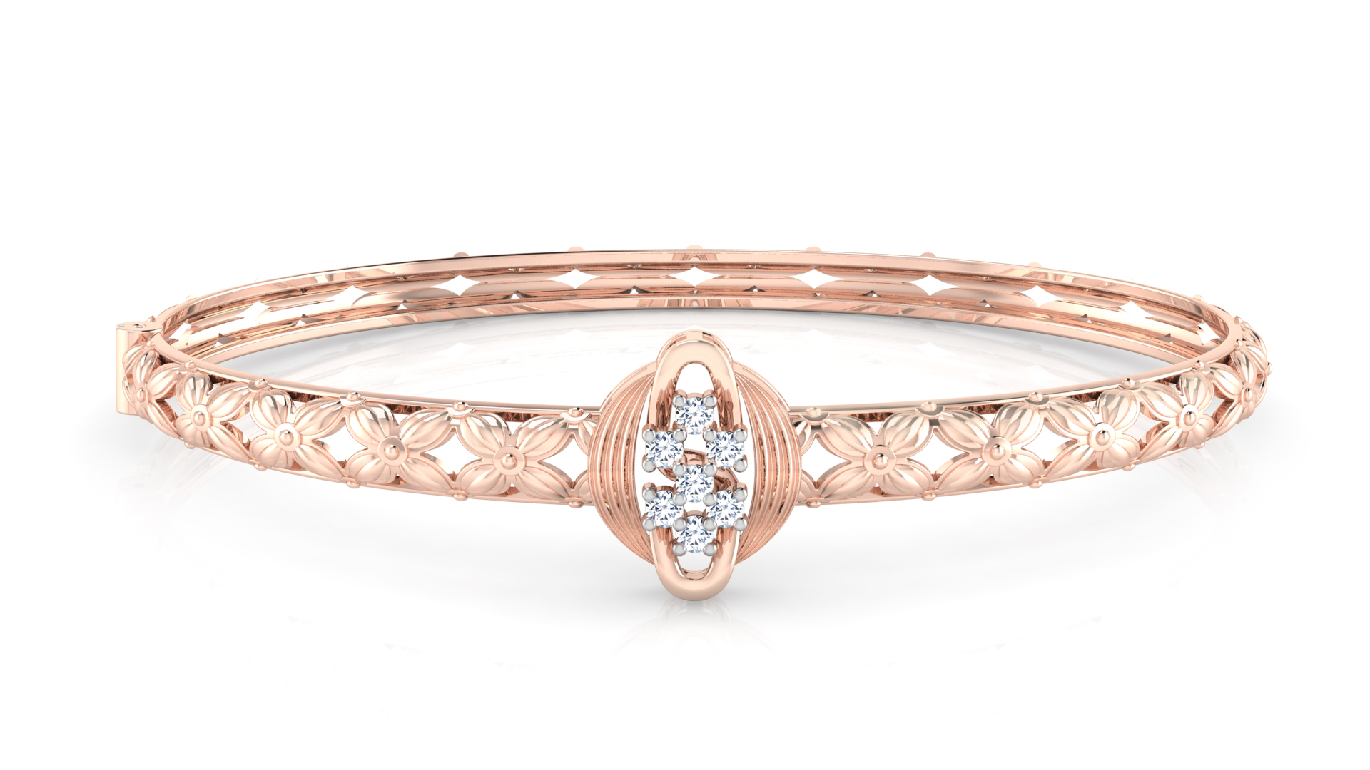 Designer Trendy 18k Gold Kada Bracelet for Girls and Women