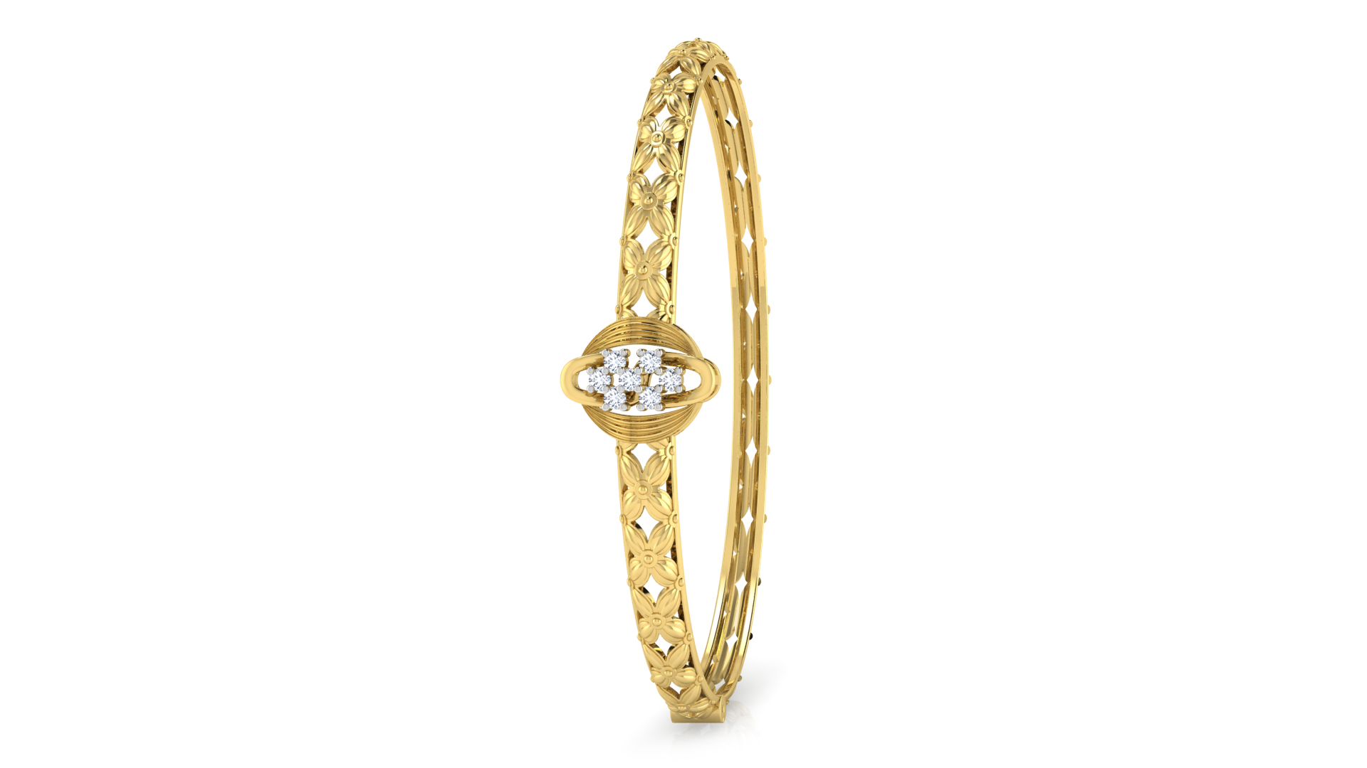 Designer Trendy 18k Gold Kada Bracelet for Girls and Women