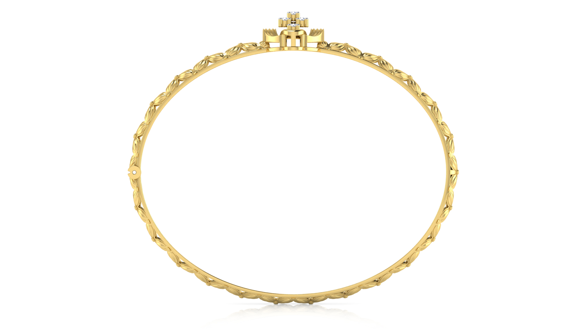 Designer Trendy 18k Gold Kada Bracelet for Girls and Women