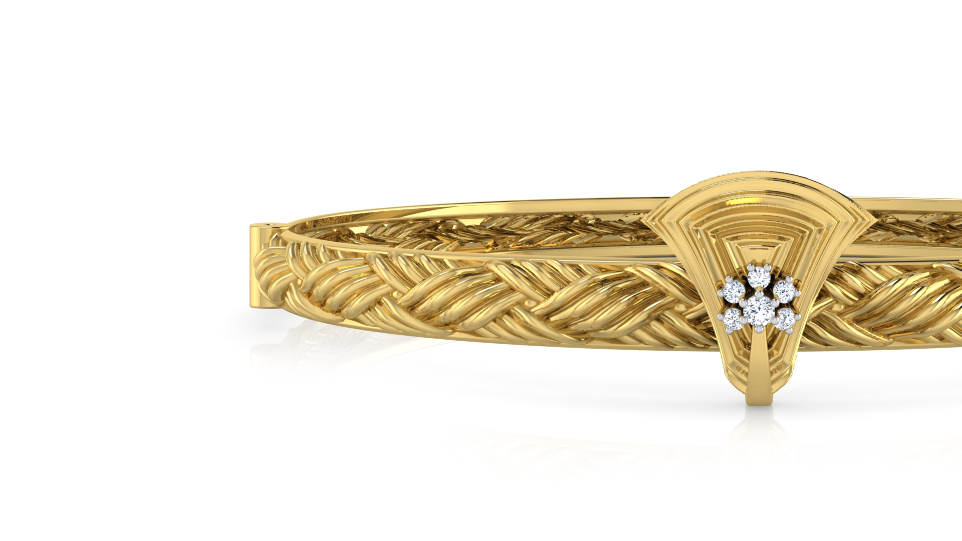 Designer Trendy 18k Gold Kada Bracelet for Girls and Women