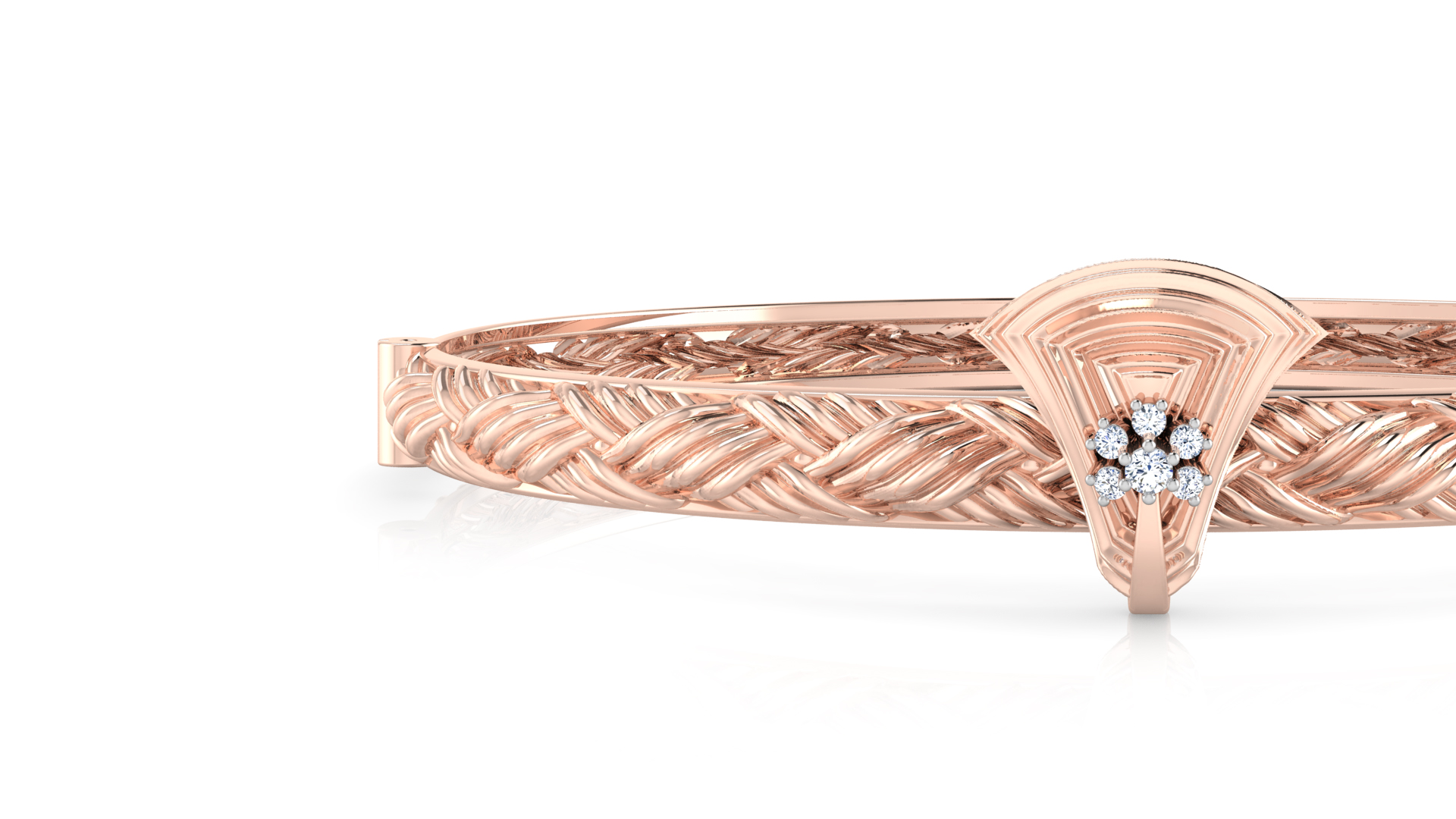 Designer Trendy 18k Gold Kada Bracelet for Girls and Women