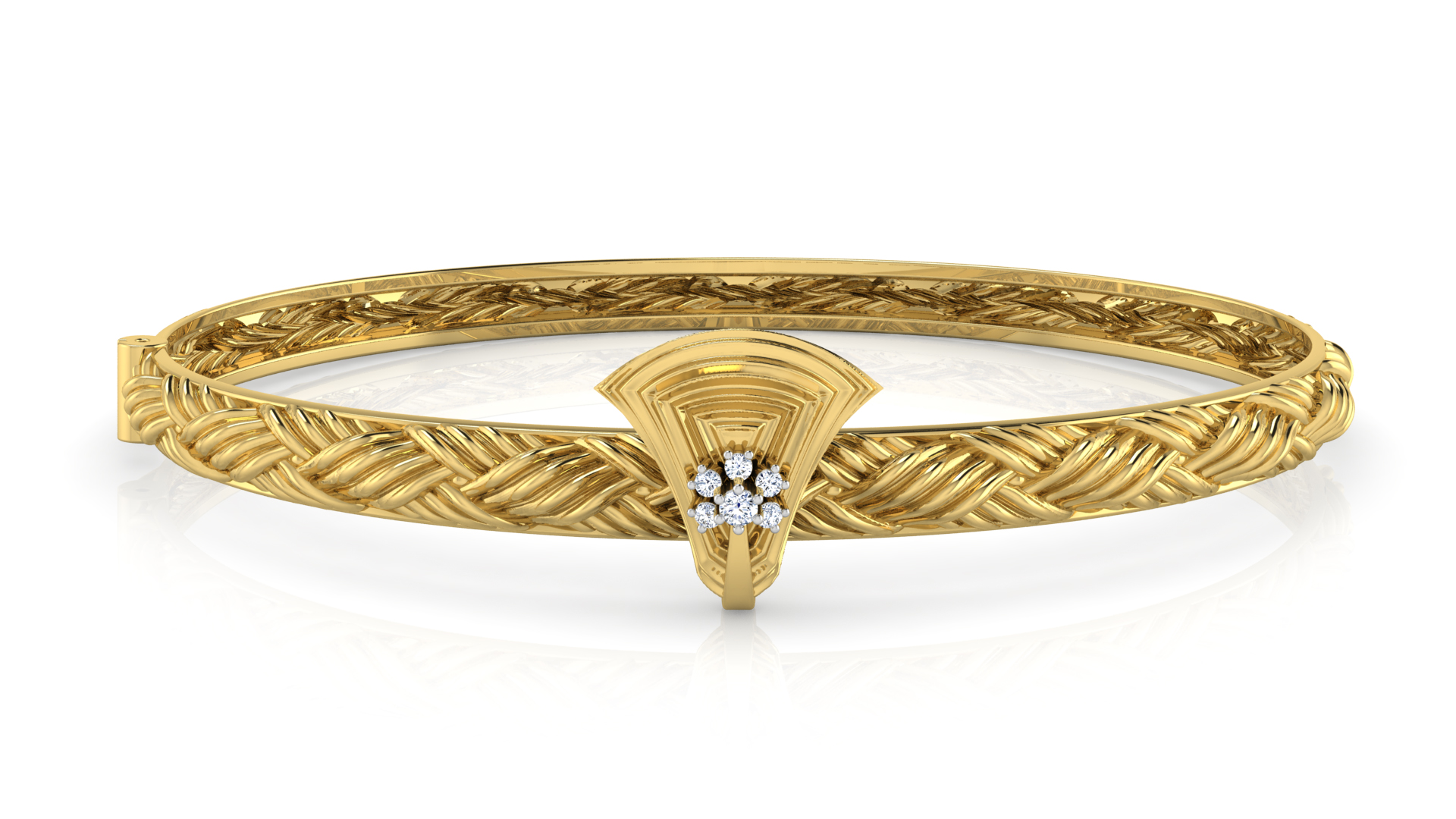 Designer Trendy 18k Gold Kada Bracelet for Girls and Women