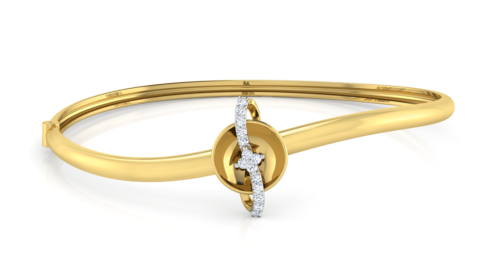 Designer Trendy 18k Gold Kada Bracelet for Girls and Women