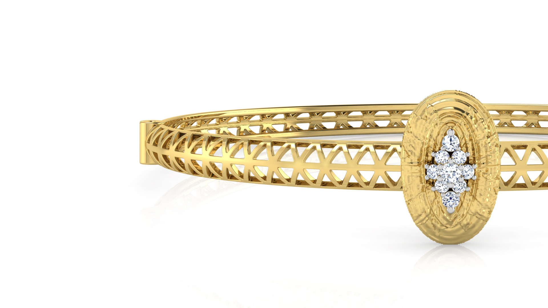 Designer Trendy 18k Gold Kada Bracelet for Girls and Women
