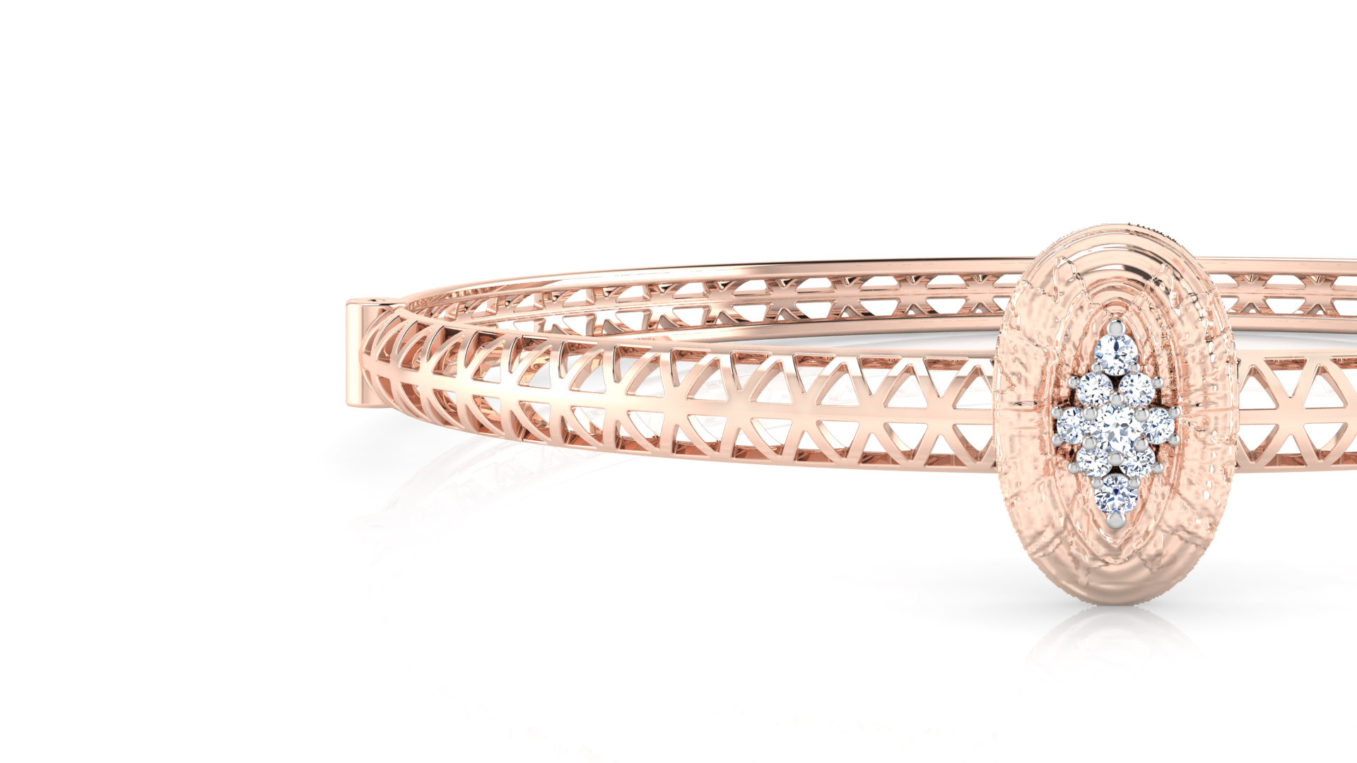 Designer Trendy 18k Gold Kada Bracelet for Girls and Women