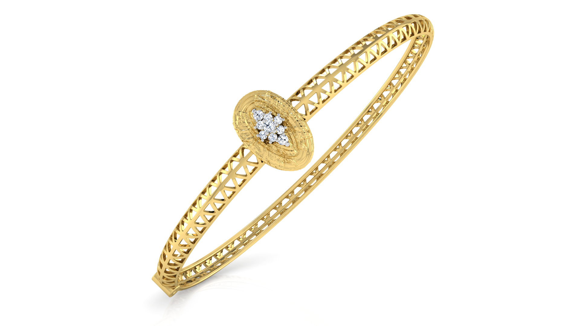 Designer Trendy 18k Gold Kada Bracelet for Girls and Women