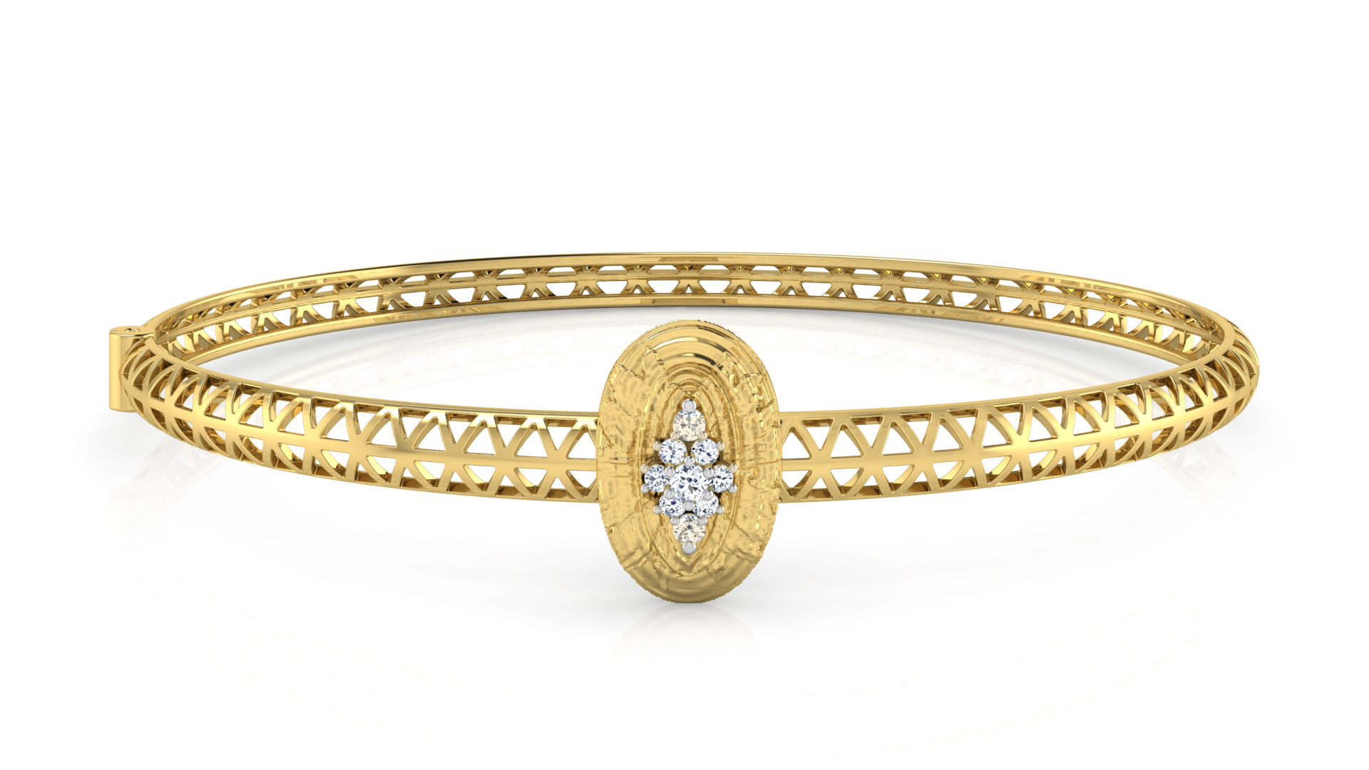 Designer Trendy 18k Gold Kada Bracelet for Girls and Women