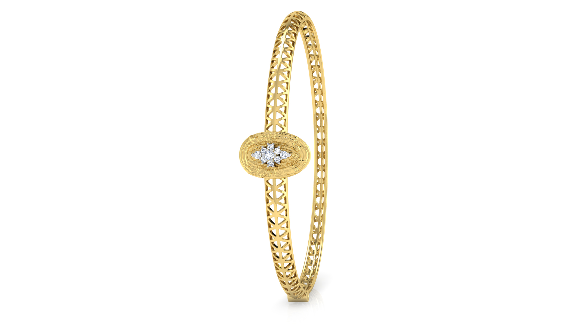 Designer Trendy 18k Gold Kada Bracelet for Girls and Women