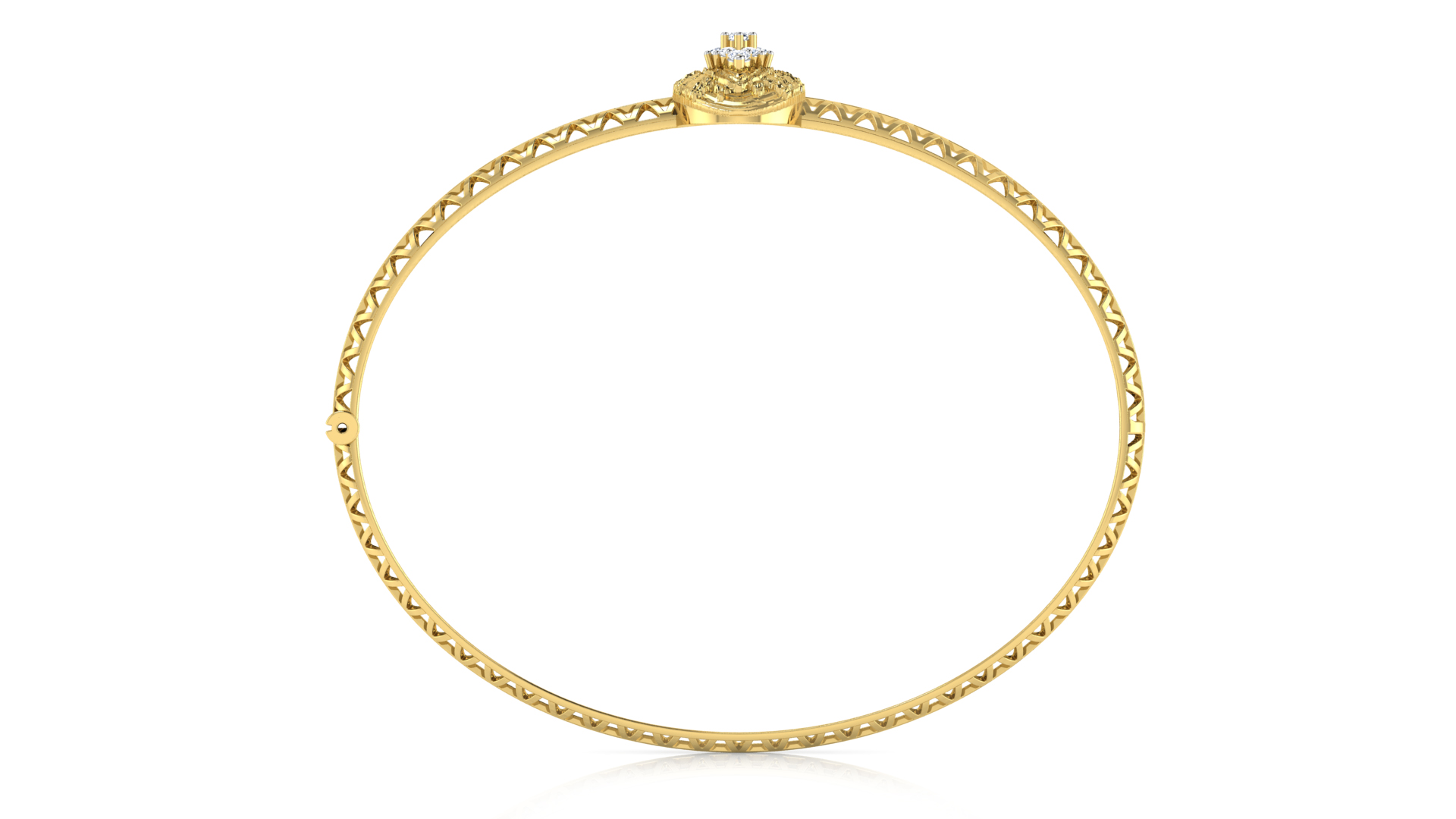 Designer Trendy 18k Gold Kada Bracelet for Girls and Women
