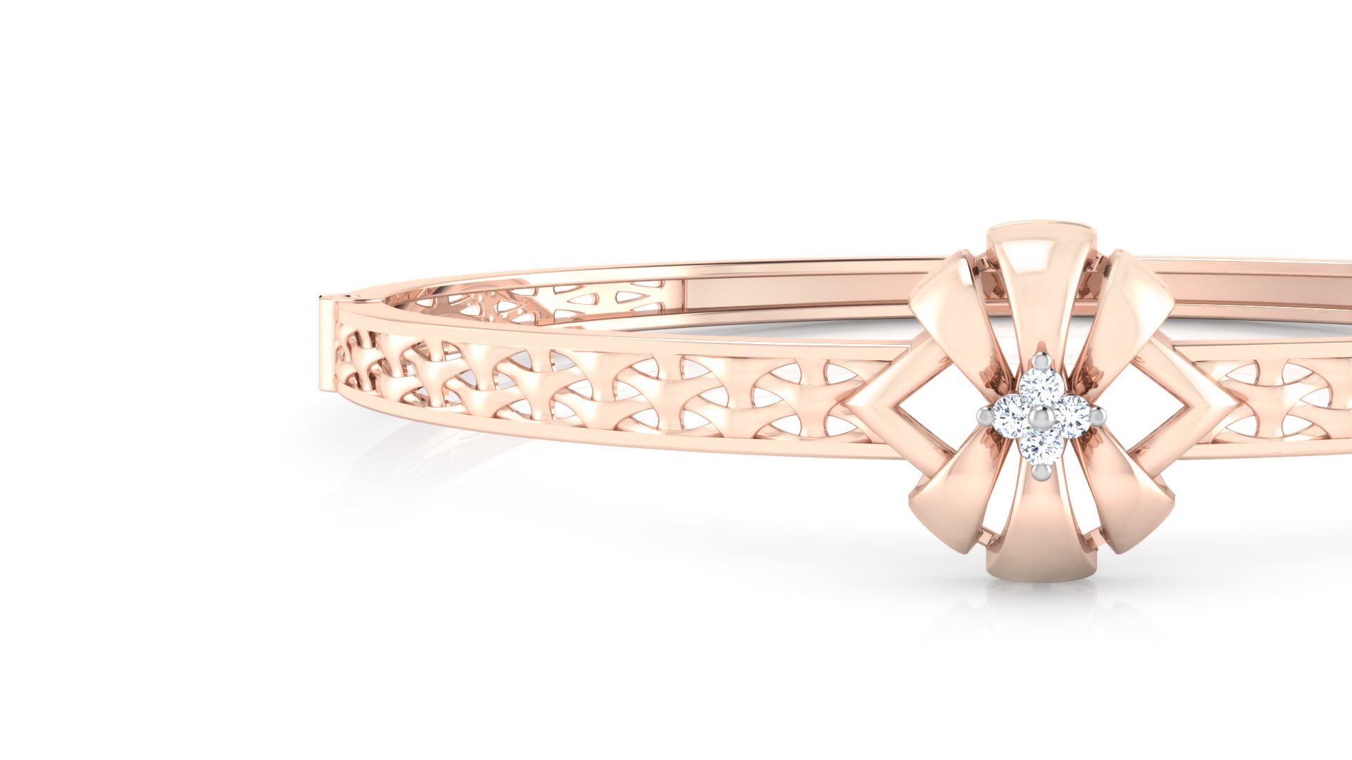 Designer Trendy 18k Gold Kada Bracelet for Girls and Women