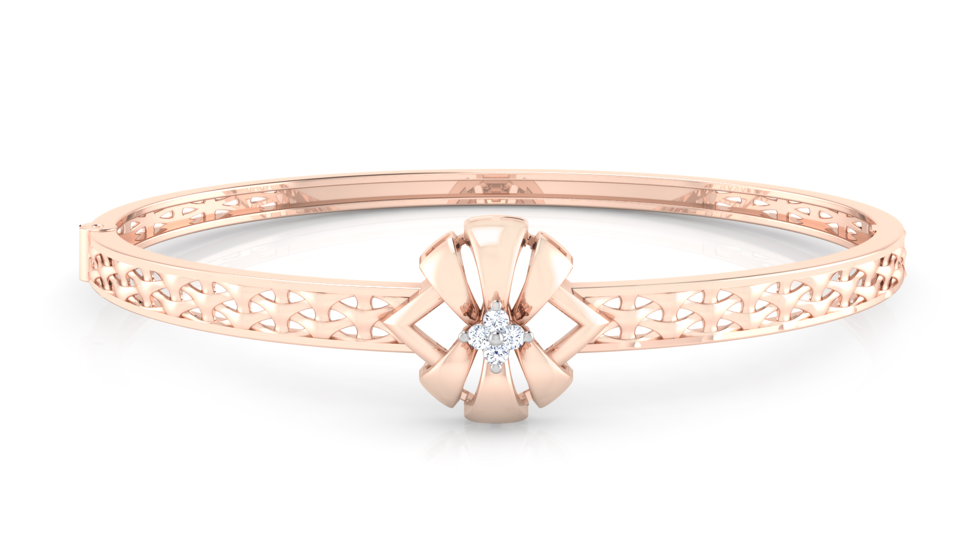 Designer Trendy 18k Gold Kada Bracelet for Girls and Women