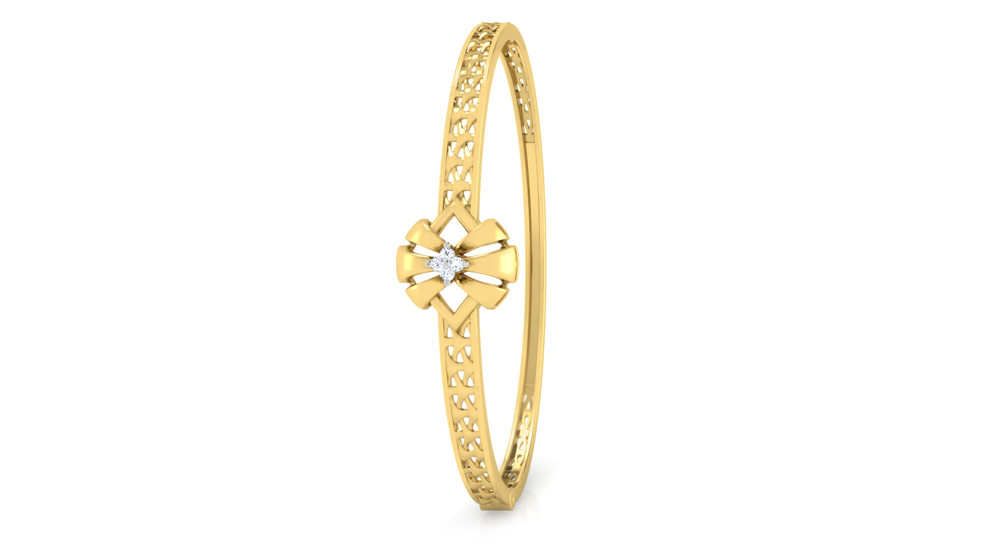 Designer Trendy 18k Gold Kada Bracelet for Girls and Women