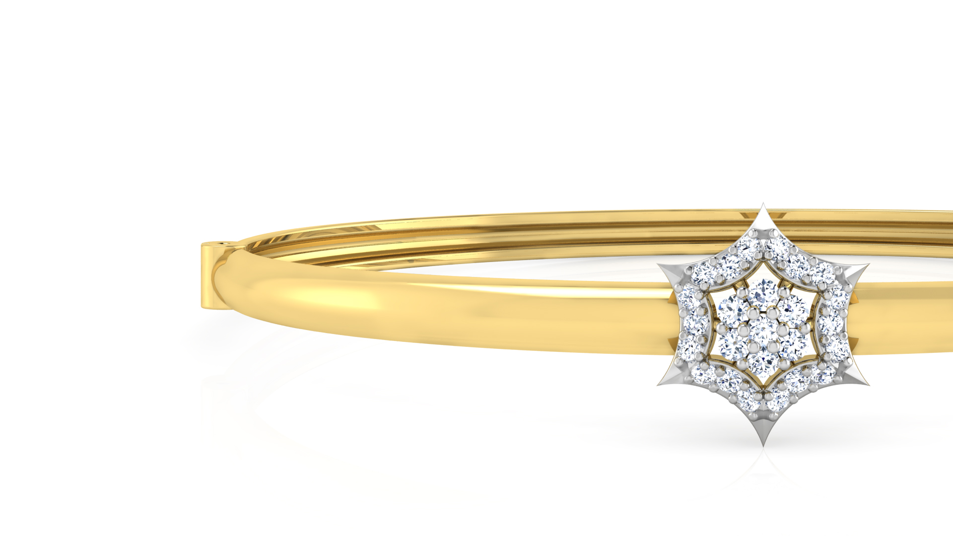 Designer Trendy 18k Gold Kada Bracelet for Girls and Women