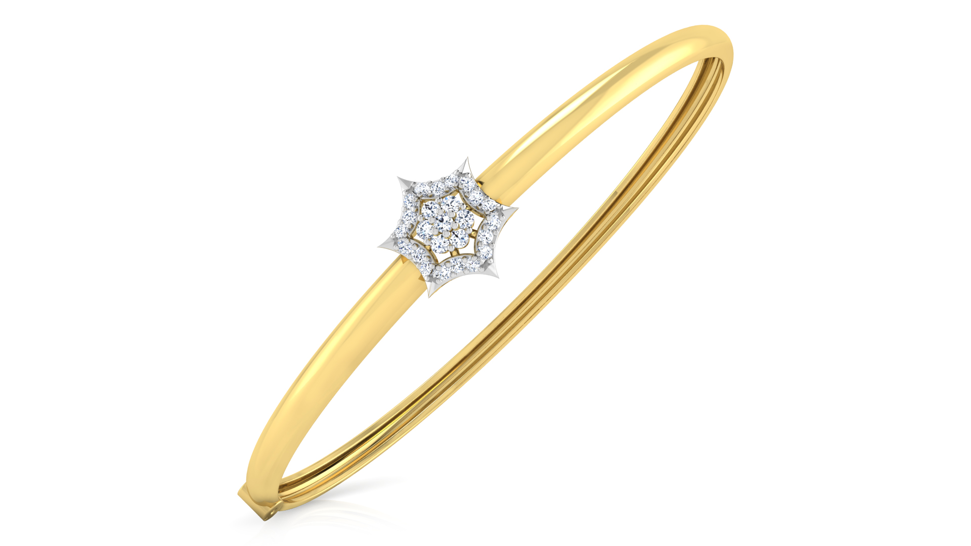 Designer Trendy 18k Gold Kada Bracelet for Girls and Women