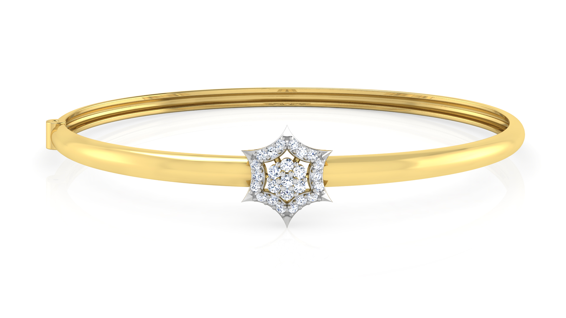 Designer Trendy 18k Gold Kada Bracelet for Girls and Women