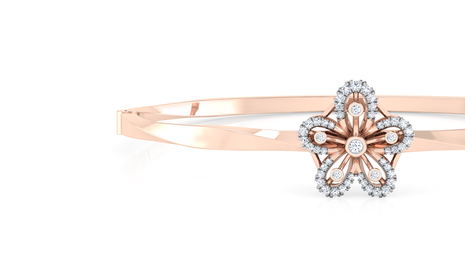 Designer Trendy 18k Gold Kada Bracelet for Girls and Women