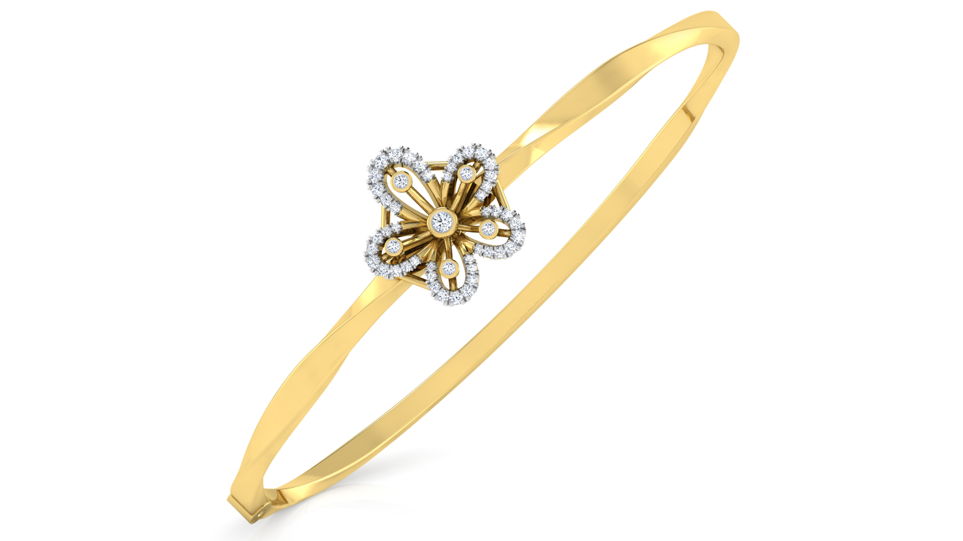 Designer Trendy 18k Gold Kada Bracelet for Girls and Women
