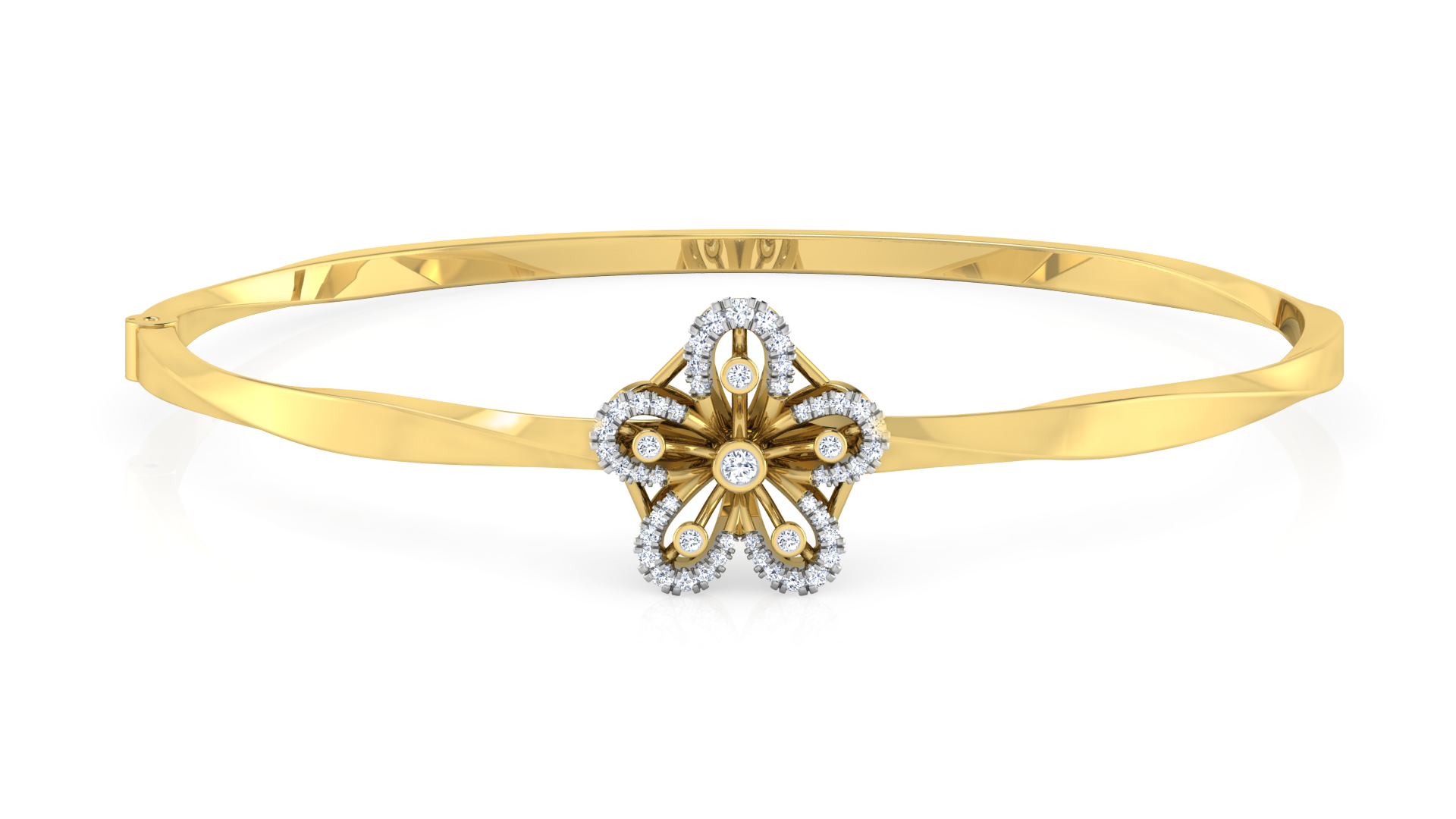 Designer Trendy 18k Gold Kada Bracelet for Girls and Women