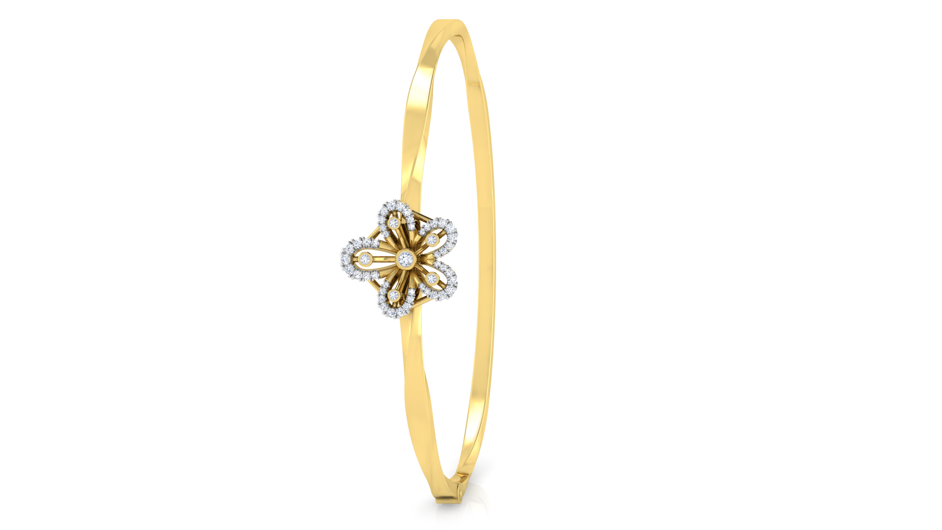 Designer Trendy 18k Gold Kada Bracelet for Girls and Women