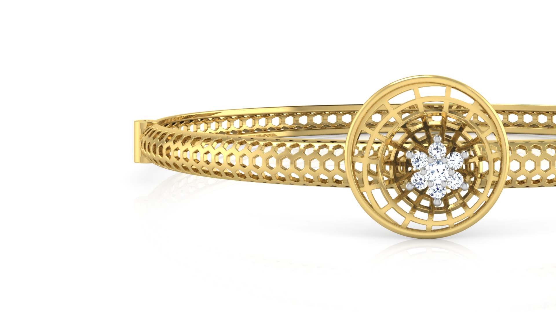 Designer Trendy 18k Gold Kada Bracelet for Girls and Women