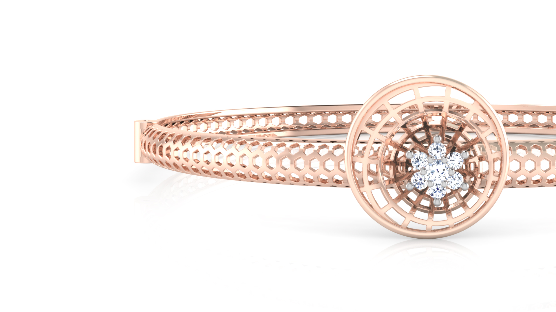 Designer Trendy 18k Gold Kada Bracelet for Girls and Women