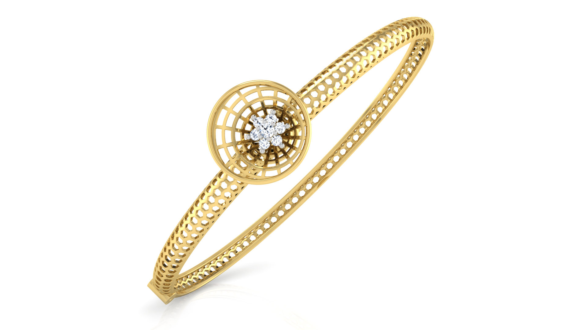 Designer Trendy 18k Gold Kada Bracelet for Girls and Women