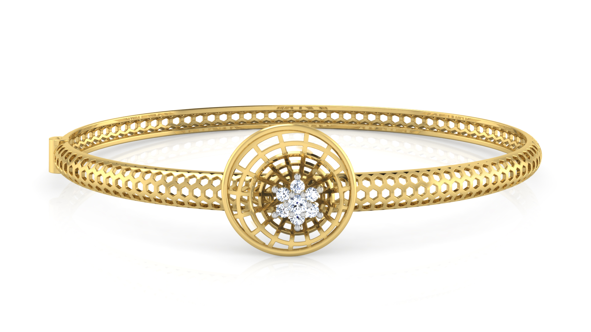 Designer Trendy 18k Gold Kada Bracelet for Girls and Women
