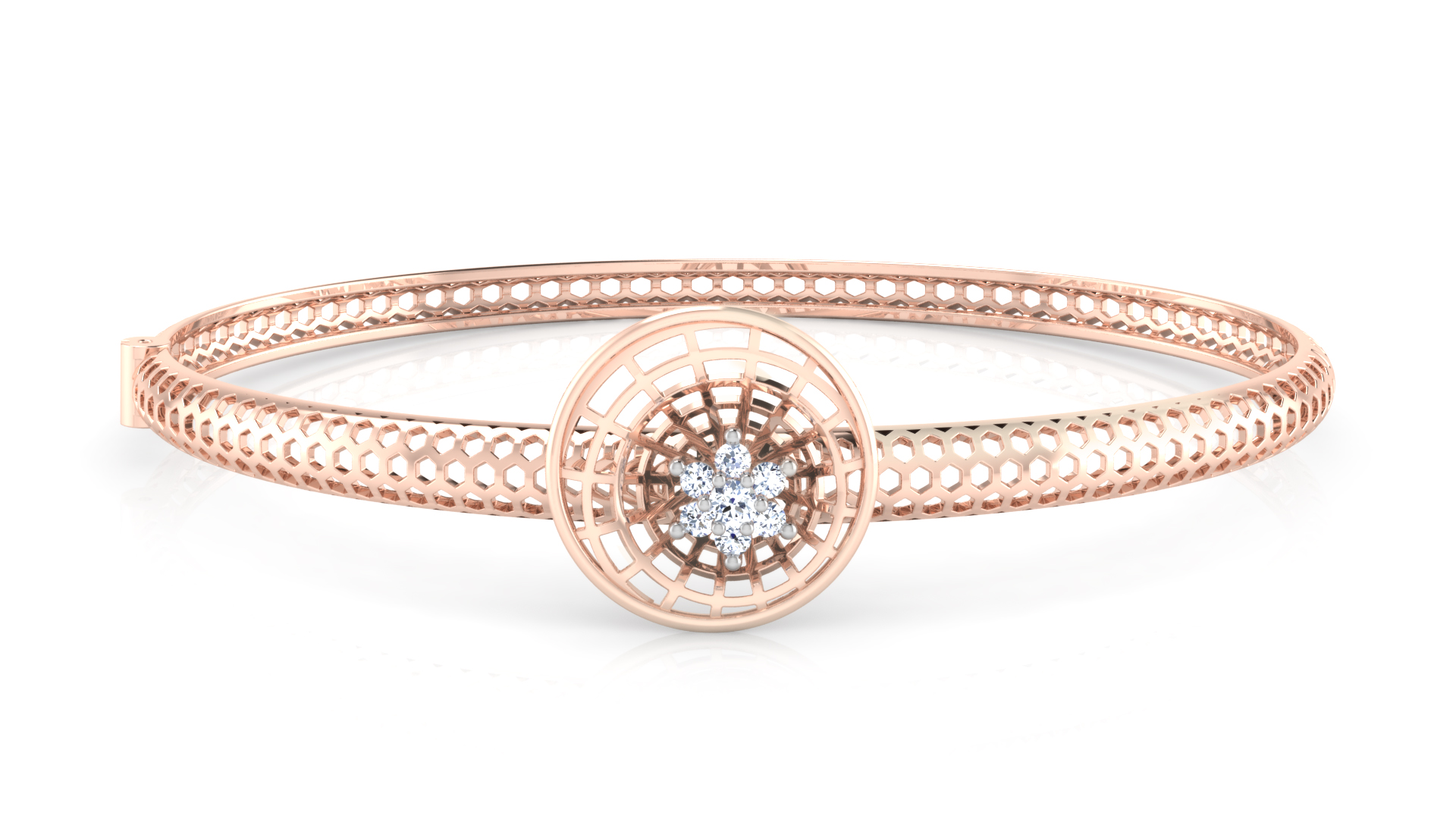 Designer Trendy 18k Gold Kada Bracelet for Girls and Women