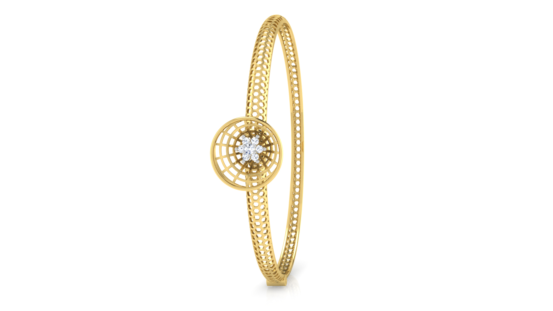 Designer Trendy 18k Gold Kada Bracelet for Girls and Women