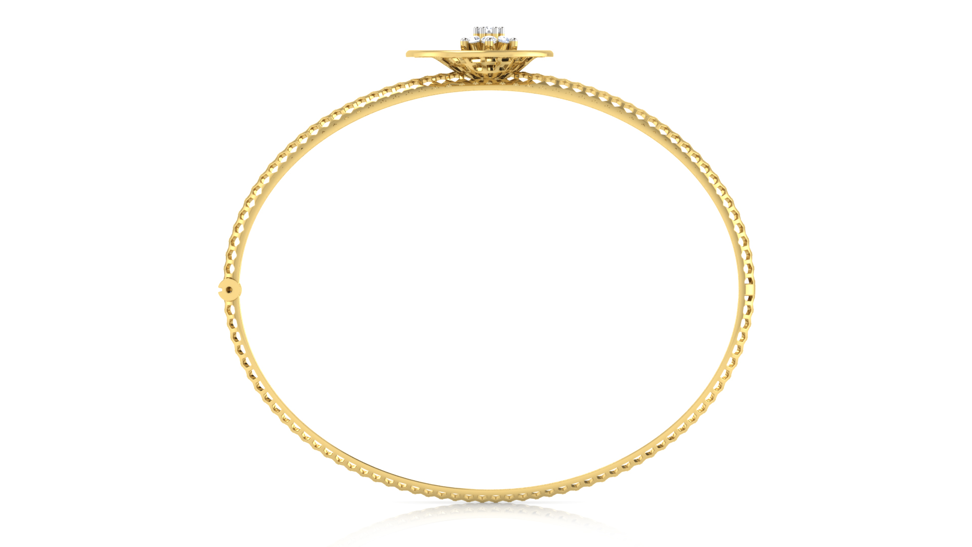 Designer Trendy 18k Gold Kada Bracelet for Girls and Women