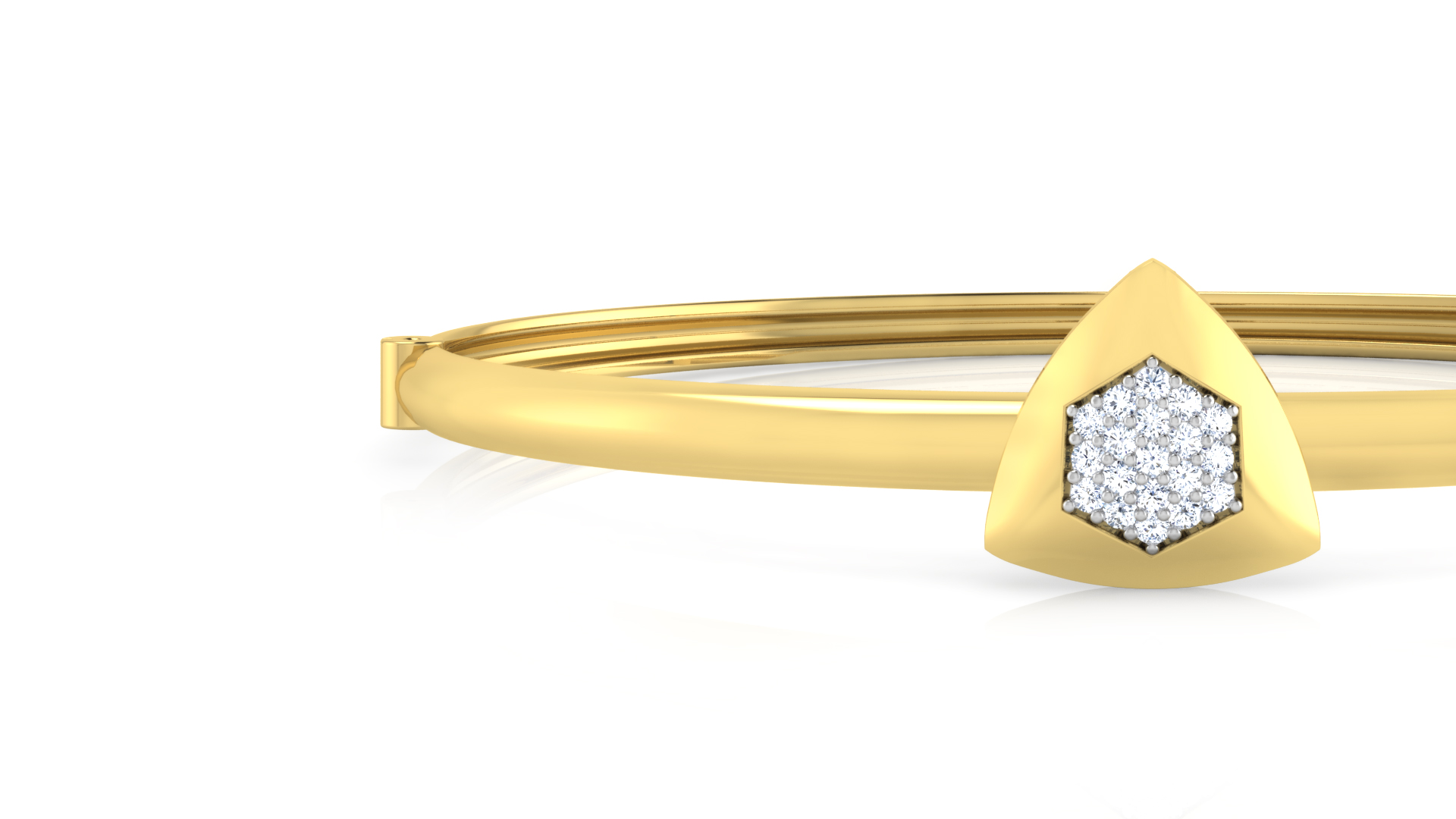 Designer Trendy 18k Gold Kada Bracelet for Girls and Women