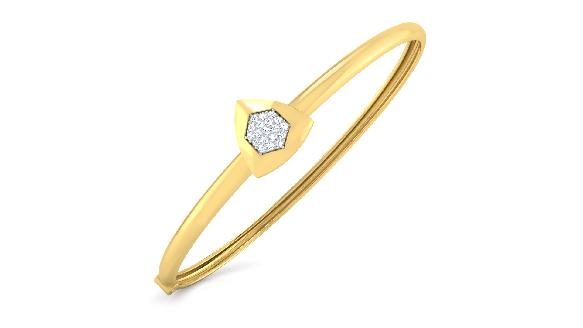 Designer Trendy 18k Gold Kada Bracelet for Girls and Women