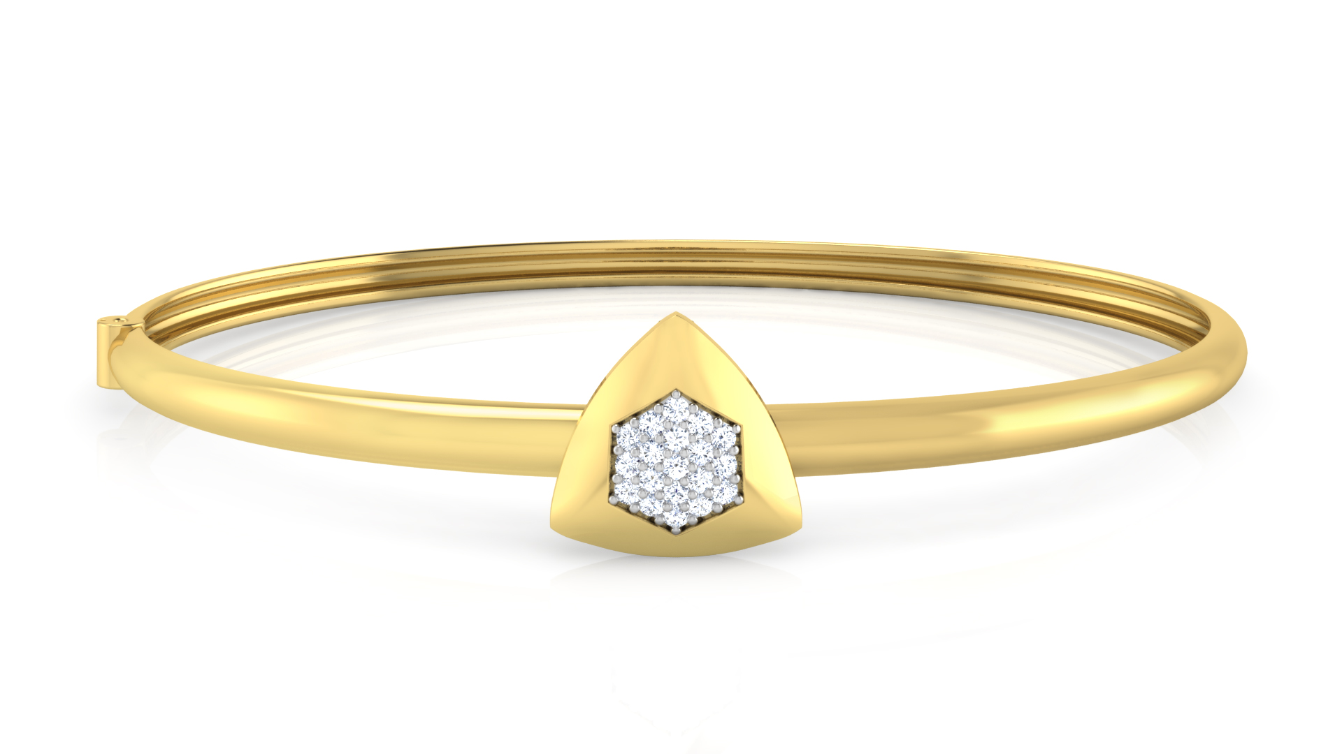 Designer Trendy 18k Gold Kada Bracelet for Girls and Women