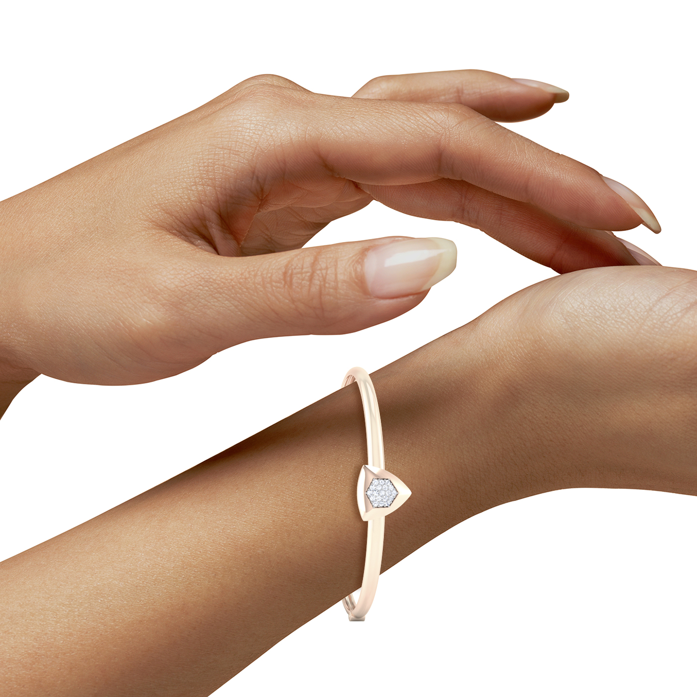 Designer Trendy 18k Gold Kada Bracelet for Girls and Women