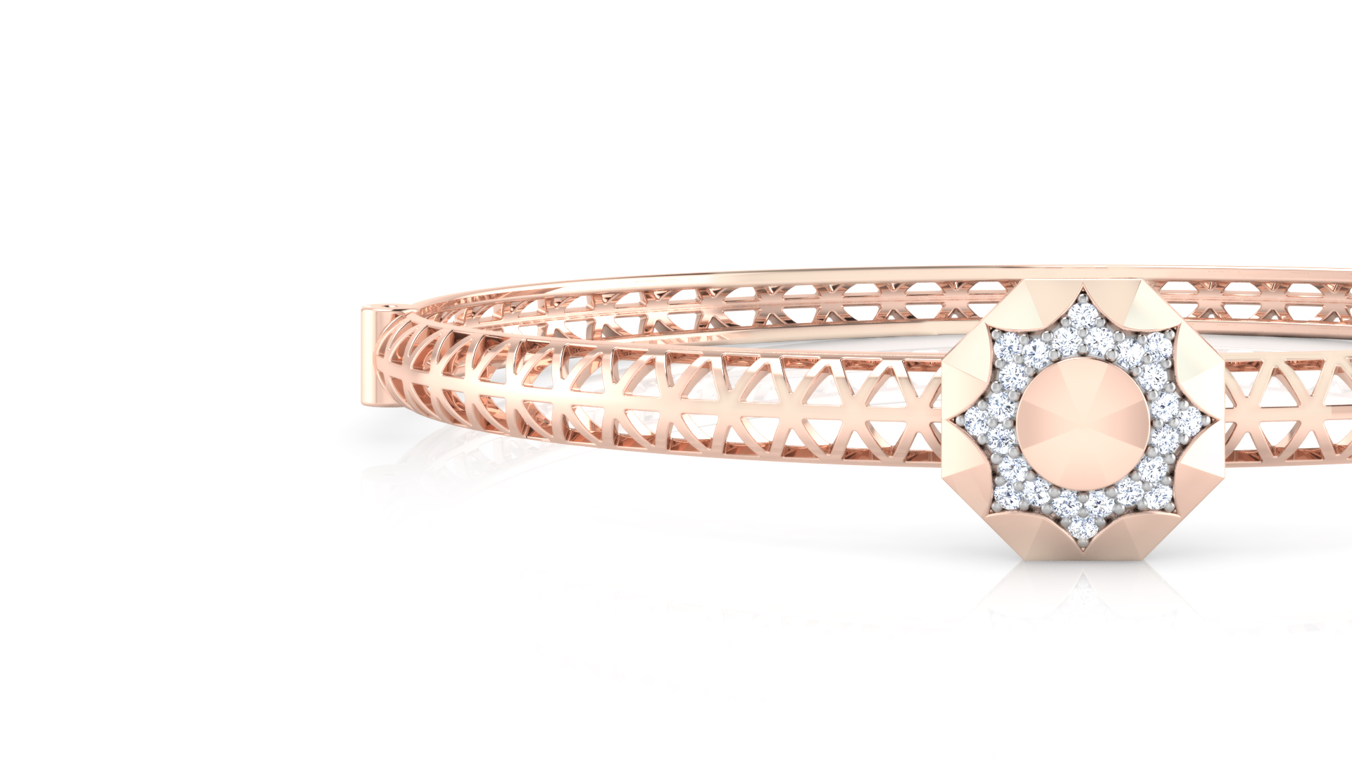 Designer Trendy 18k Gold Kada Bracelet for Girls and Women