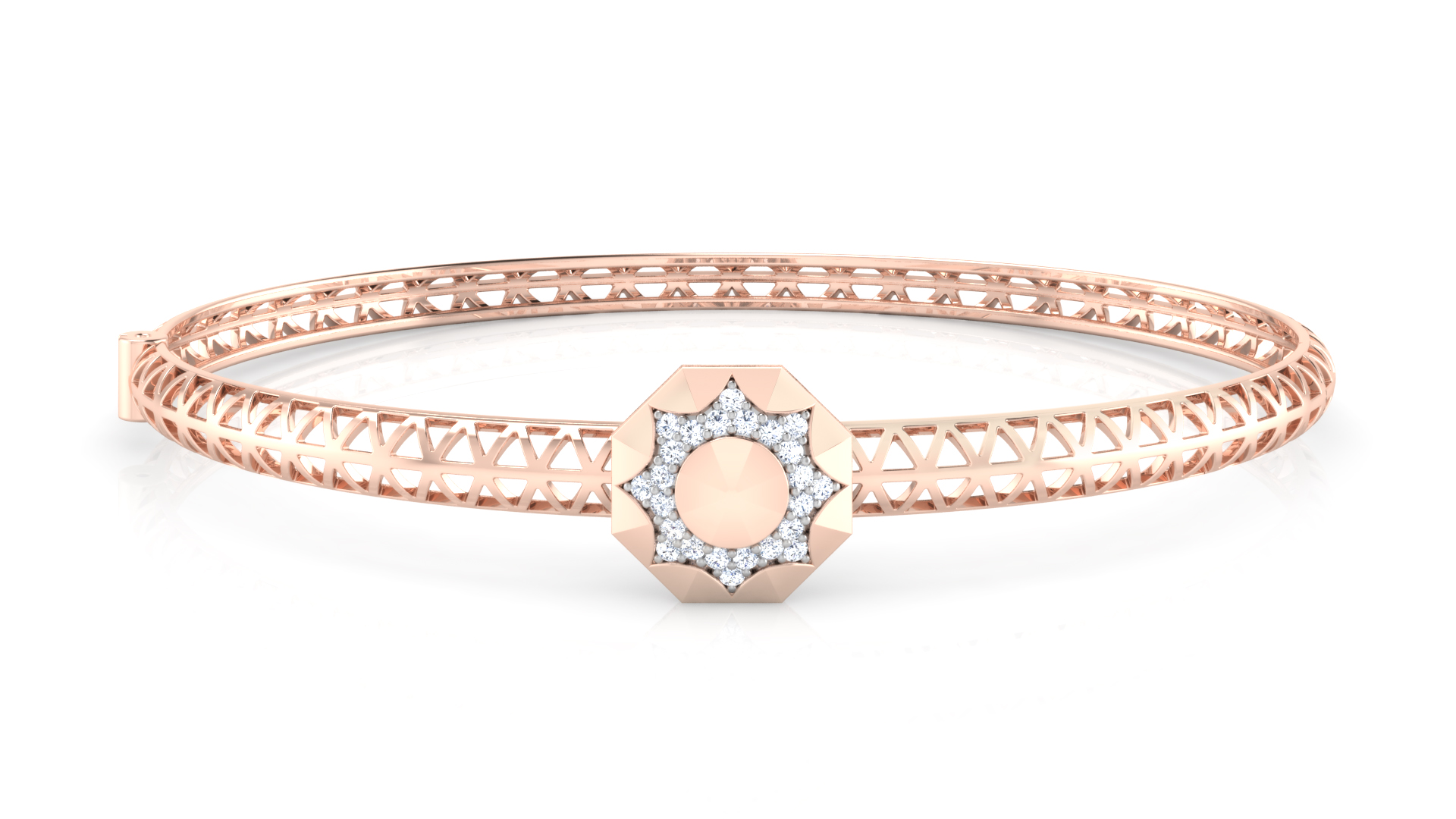 Designer Trendy 18k Gold Kada Bracelet for Girls and Women