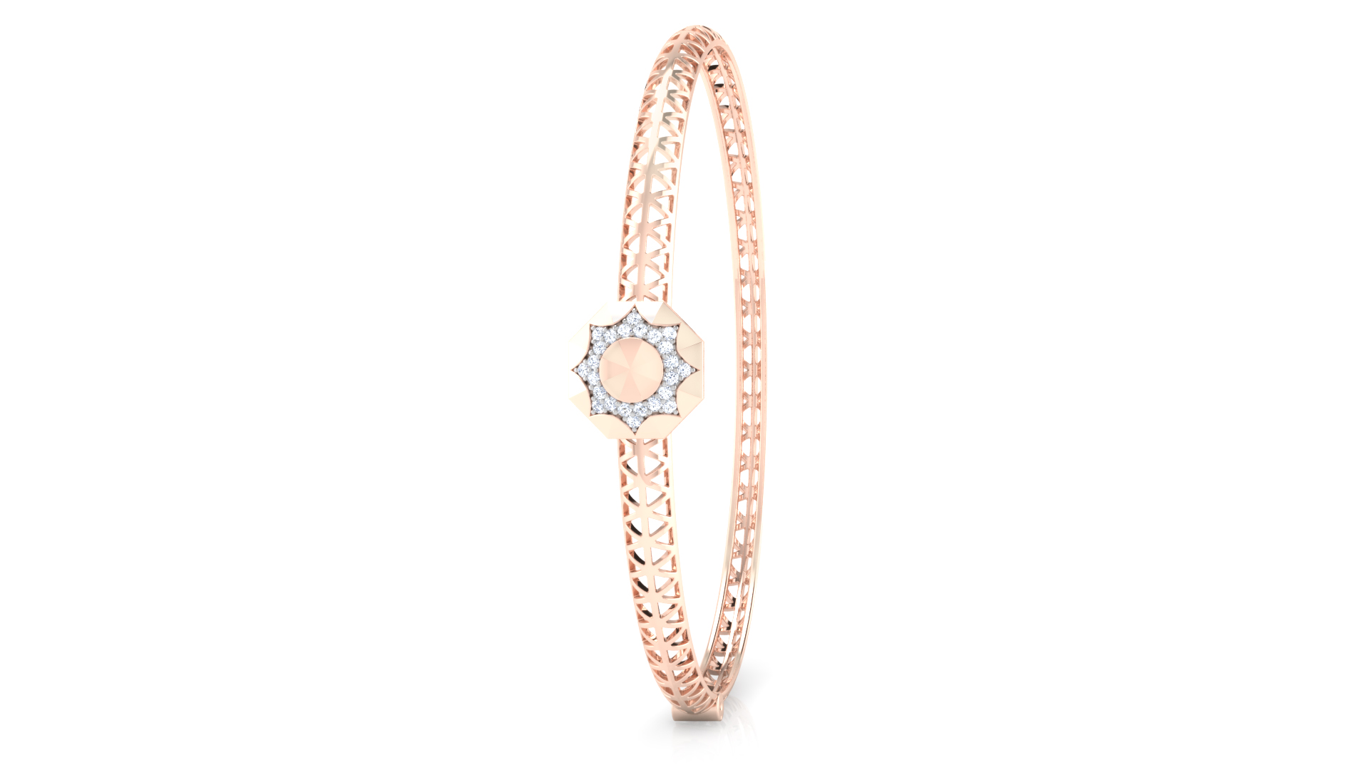 Designer Trendy 18k Gold Kada Bracelet for Girls and Women