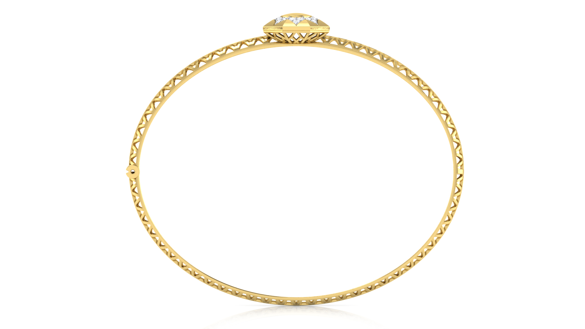 Designer Trendy 18k Gold Kada Bracelet for Girls and Women
