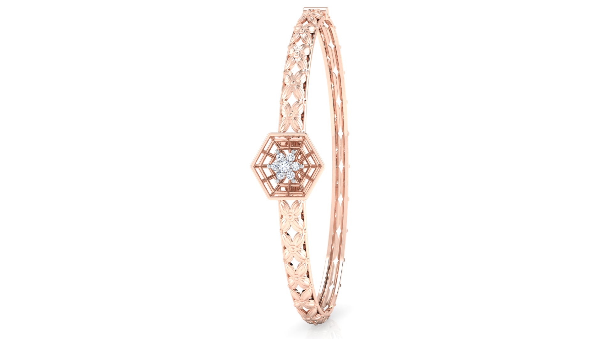 Designer Trendy 18k Gold Kada Bracelet for Girls and Women