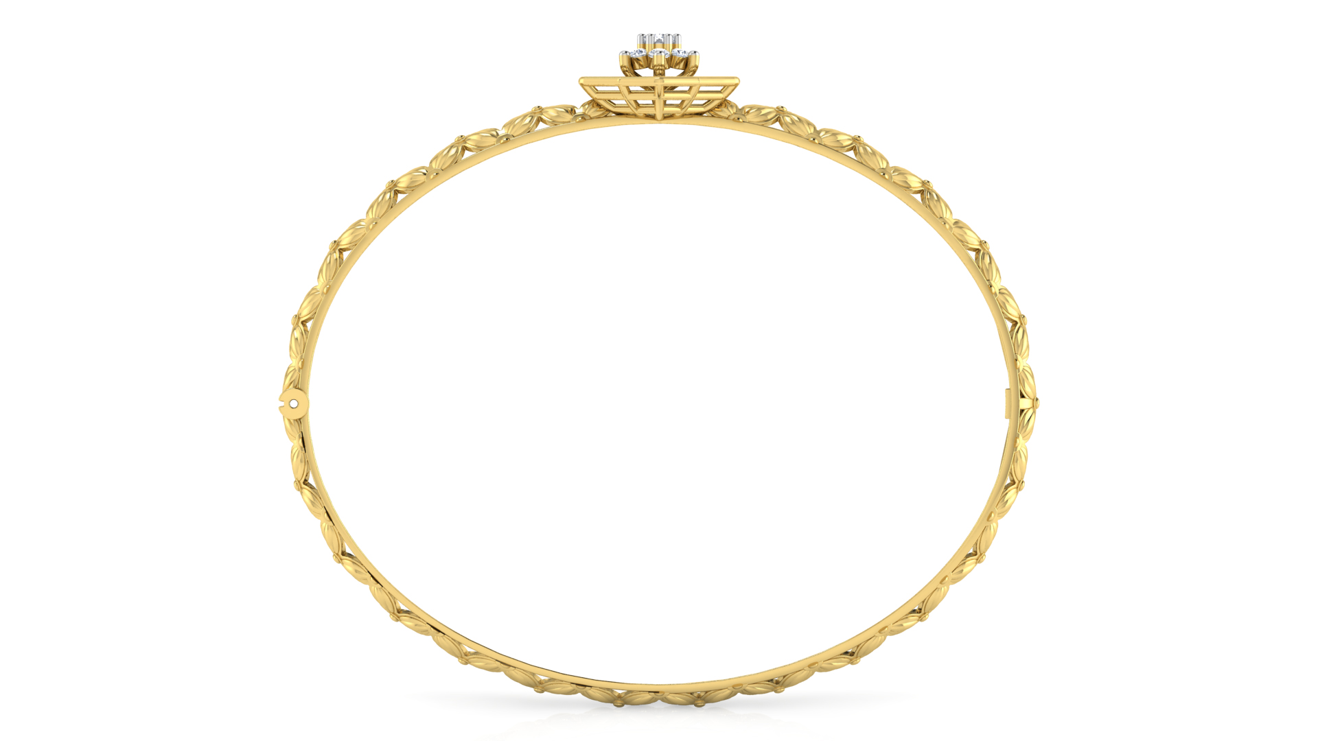 Designer Trendy 18k Gold Kada Bracelet for Girls and Women